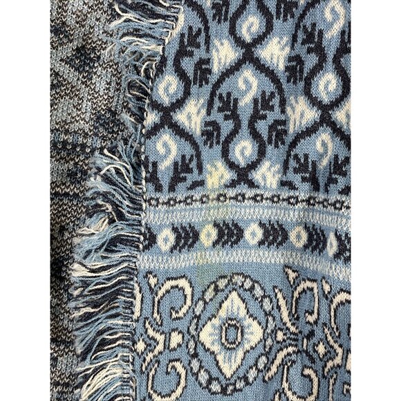 St John Sport Marie Gray Cardigan Womens Size Medium Fringe Knit‎ Wool - Picture 6 of 15